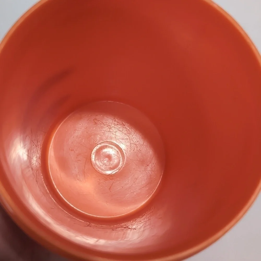 Tupperware 1980s Vintage Orange Handolier with Pour Lid Canister